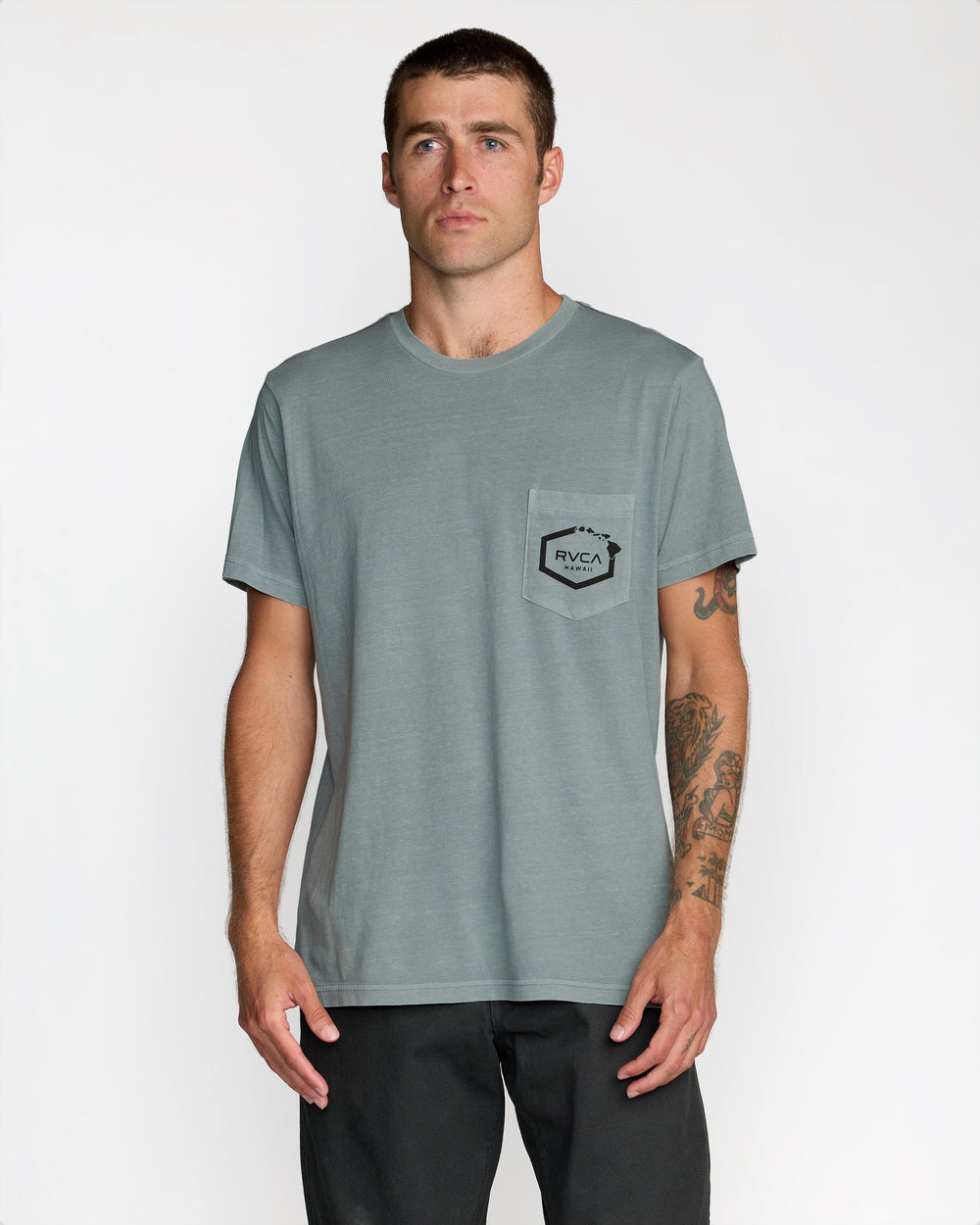 Island Hex Pocket Short Sleeve Tee - Lead | RVCA sale