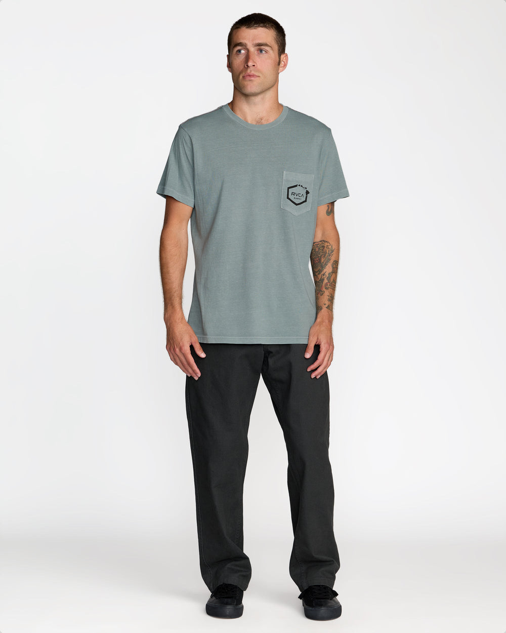 Island Hex Pocket Short Sleeve Tee - Lead | RVCA sale