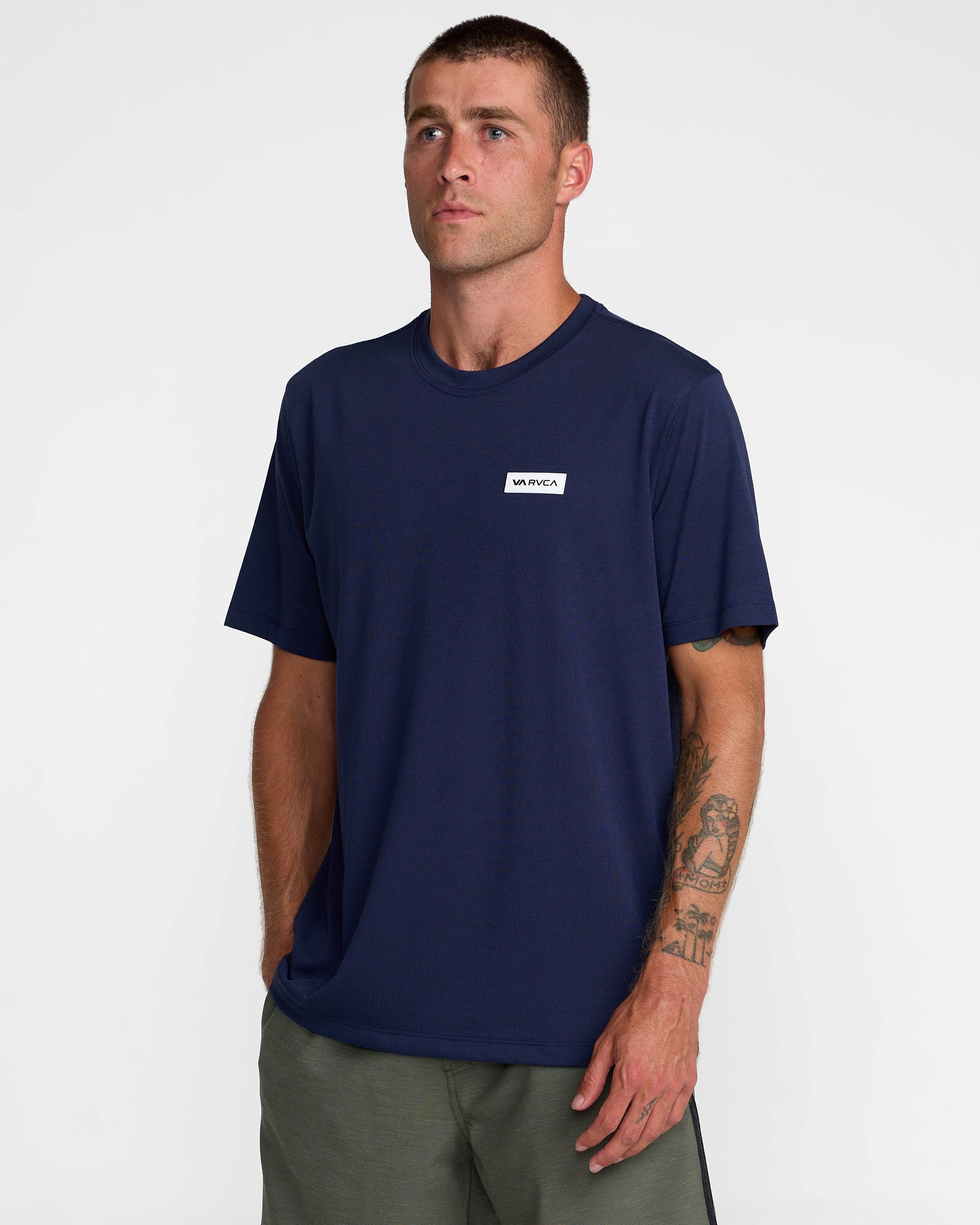 Icon Short Sleeve Tee - Navy Marine | RVCA online