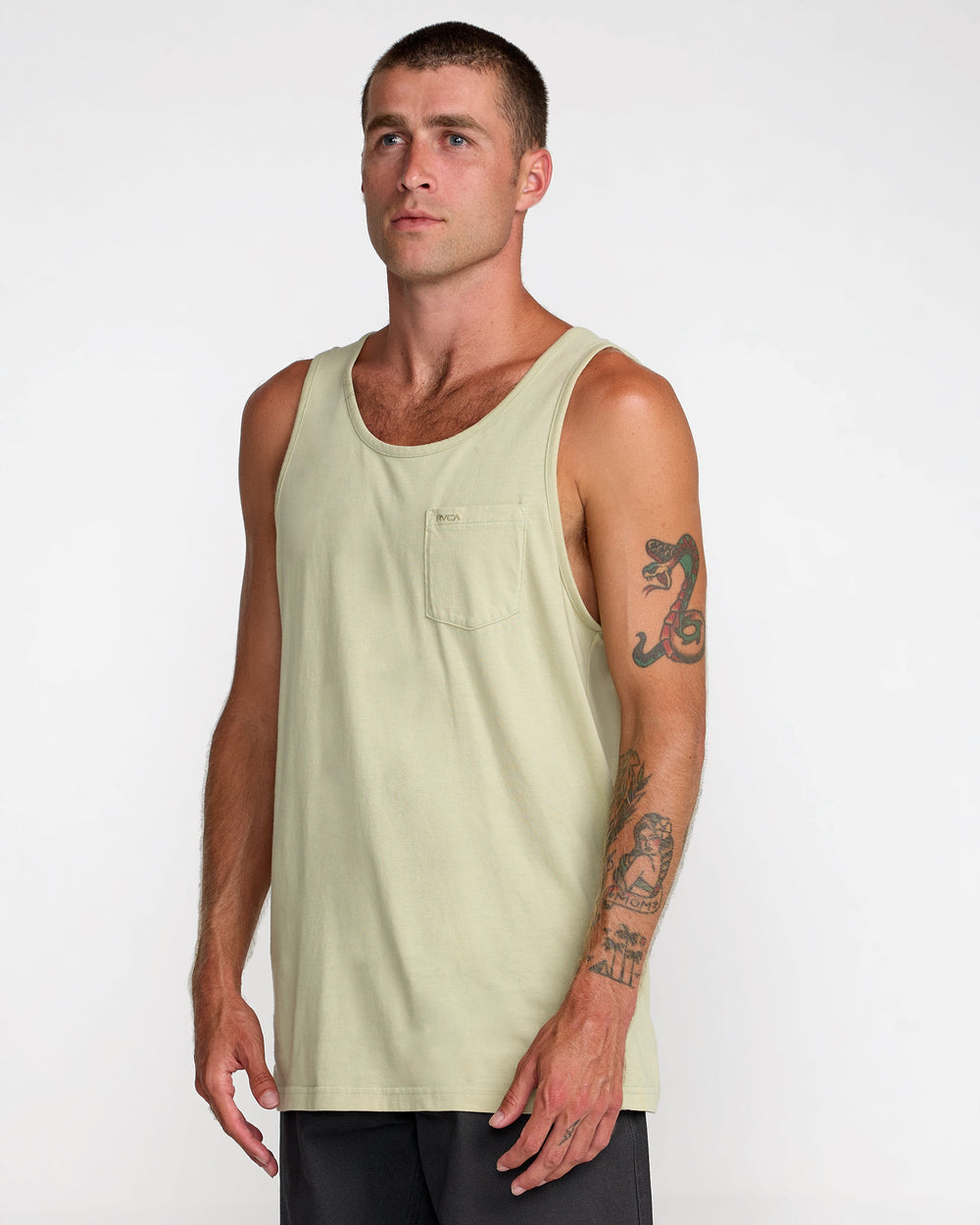 PTC Pigment Tank - Light Olive | RVCA outlet