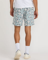 Escape Elastic Print Short 17" - Lead | RVCA outlet