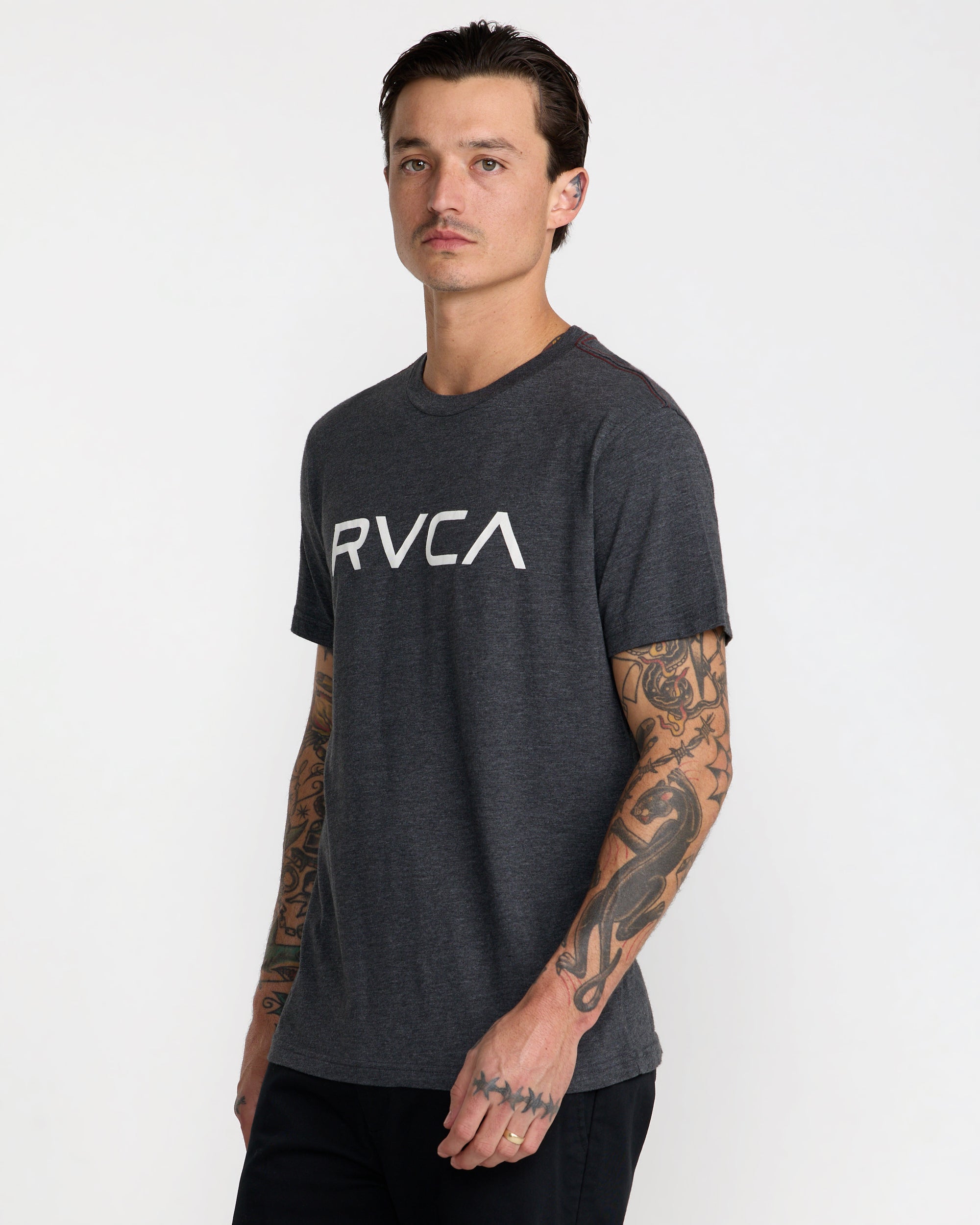 Big RVCA Short Sleeve Tee - Black/White | RVCA discount