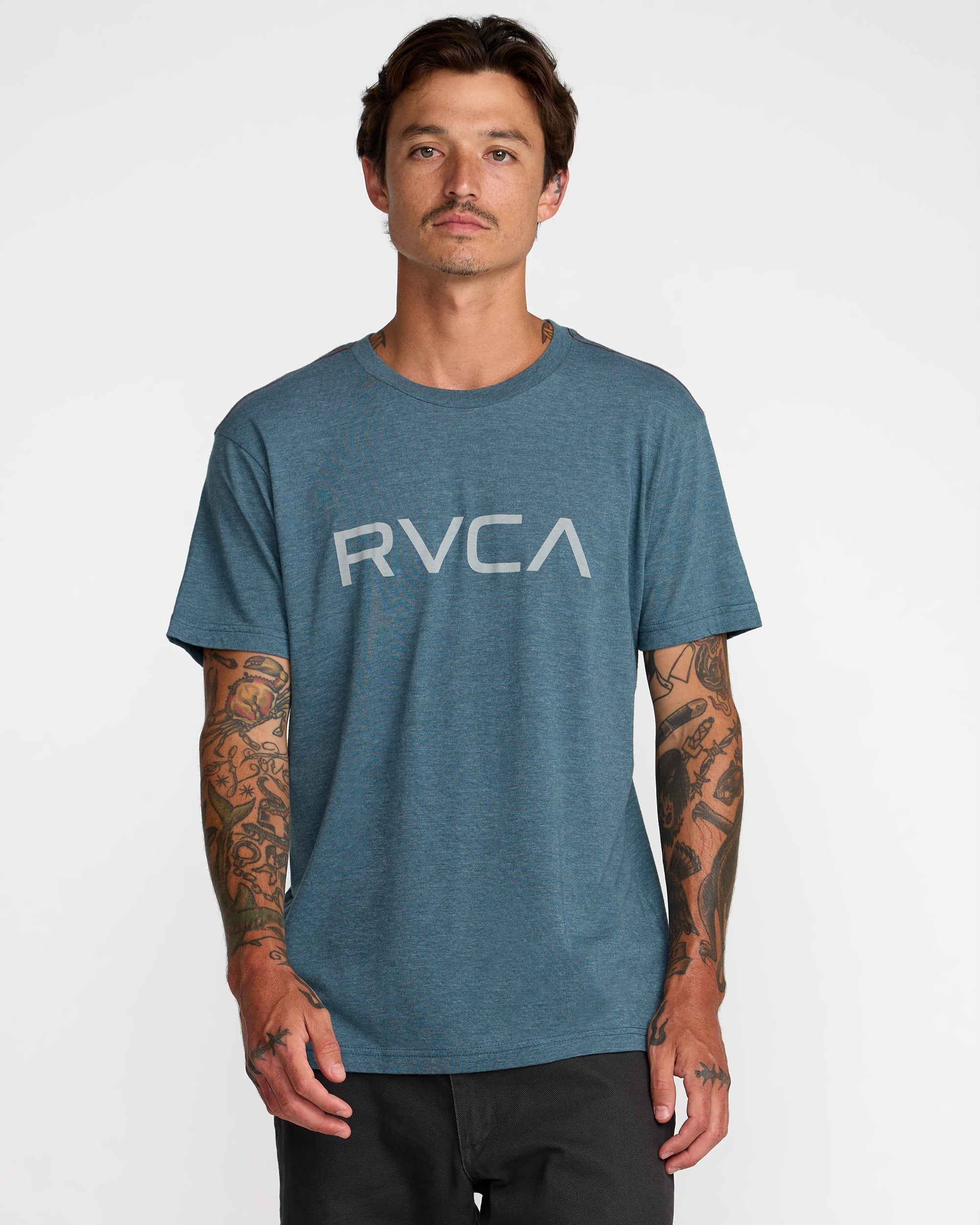 Big RVCA Short Sleeve Tee - Duck Blue | RVCA near me