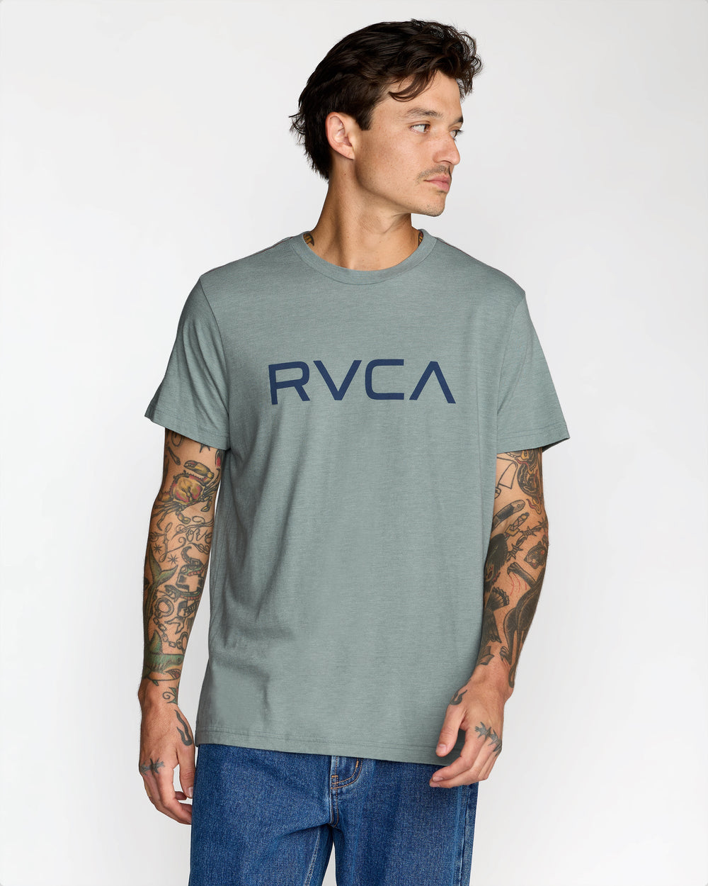 Big RVCA Short Sleeve Tee - Lead | RVCA on sale