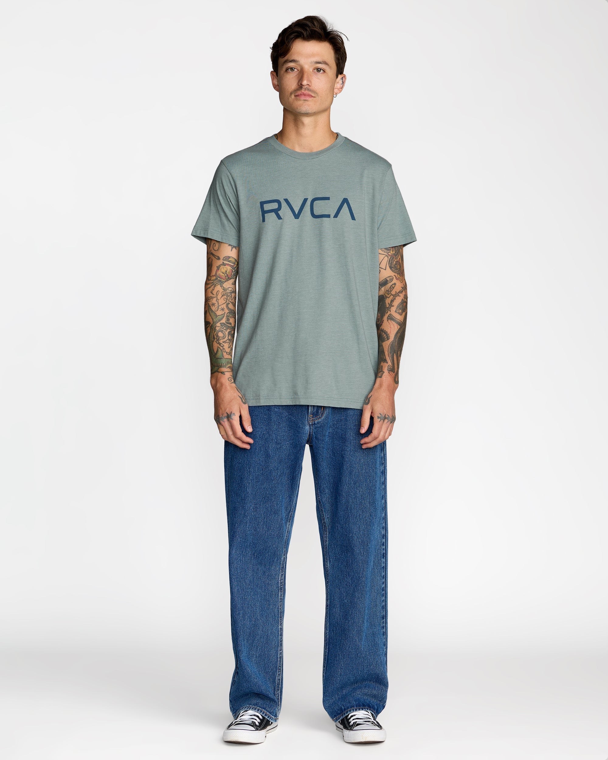 Big RVCA Short Sleeve Tee - Lead | RVCA on sale