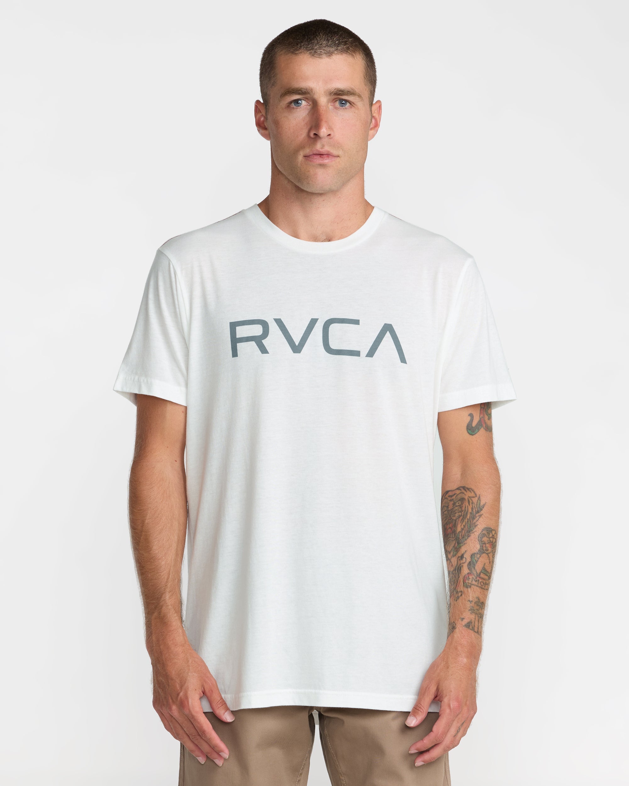 Big RVCA Short Sleeve Tee - Antique White | RVCA on sale