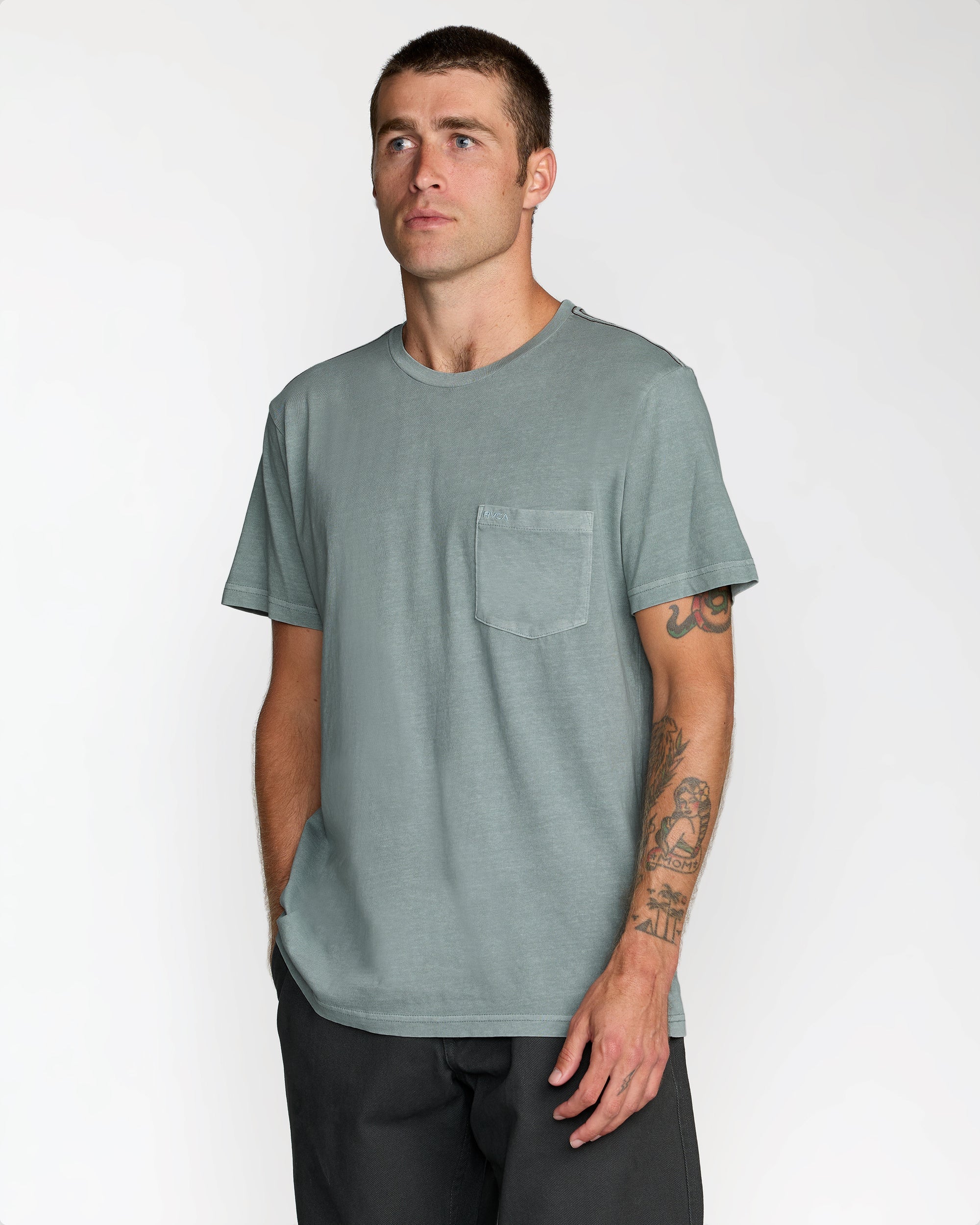 PTC 2 Pigment Short Sleeve Tee - Lead | RVCA on sale