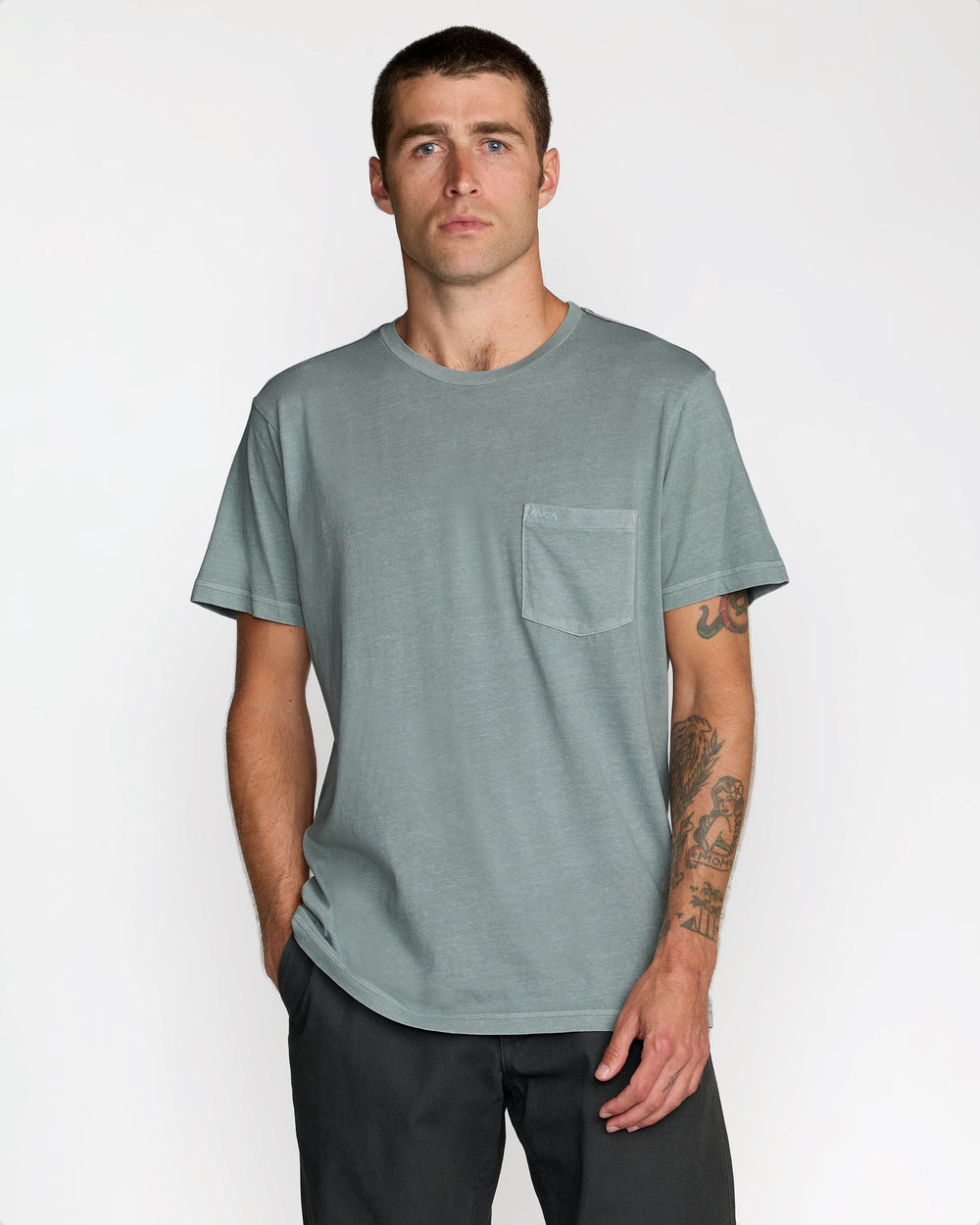 PTC 2 Pigment Short Sleeve Tee - Lead | RVCA on sale
