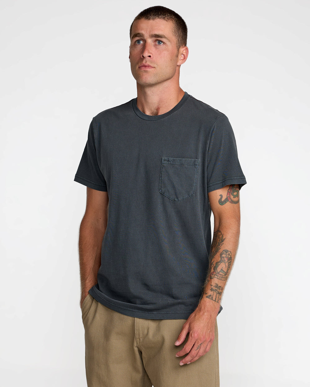 PTC 2 Pigment Short Sleeve Tee - Pirate Black | RVCA on sale