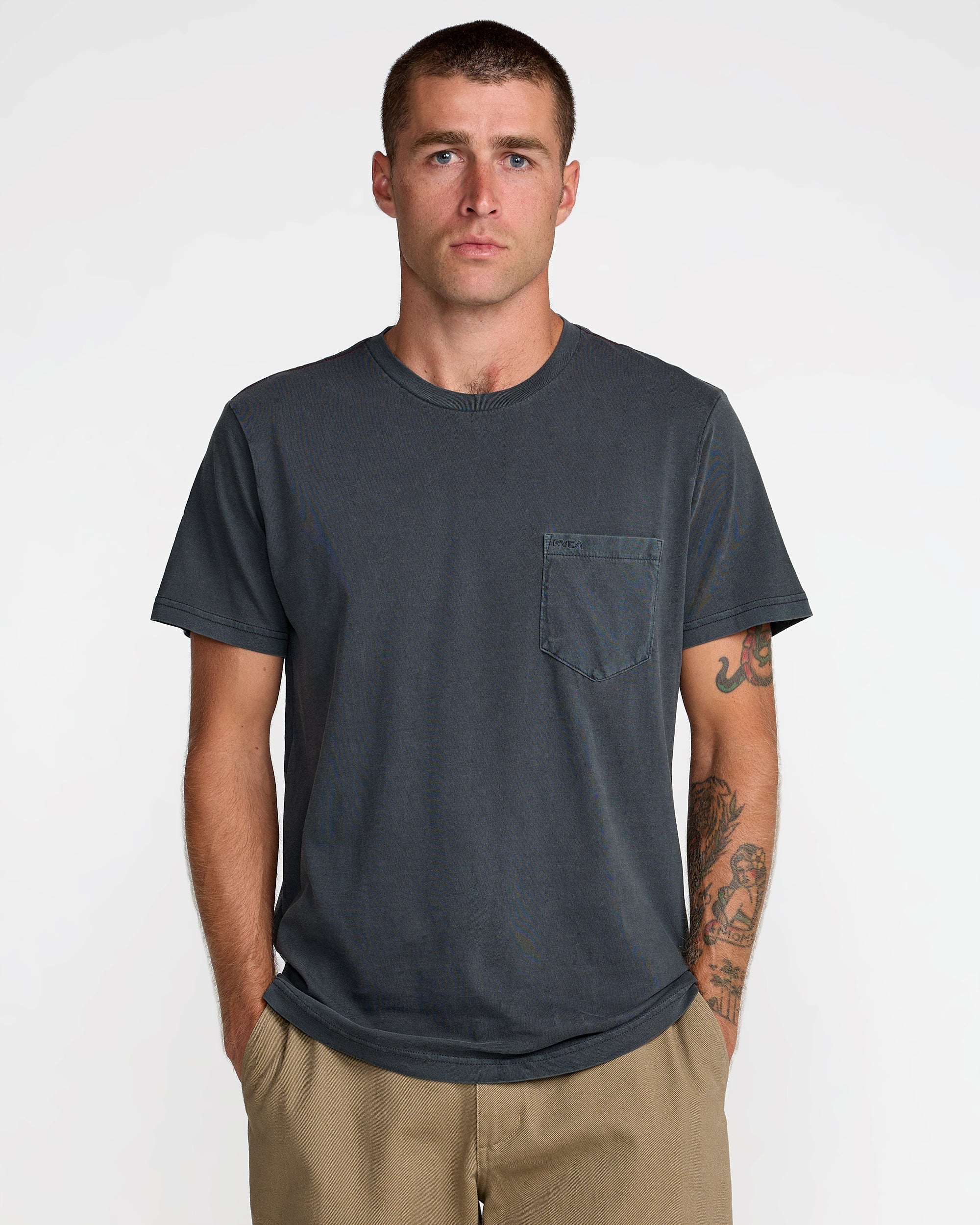 PTC 2 Pigment Short Sleeve Tee - Pirate Black | RVCA on sale