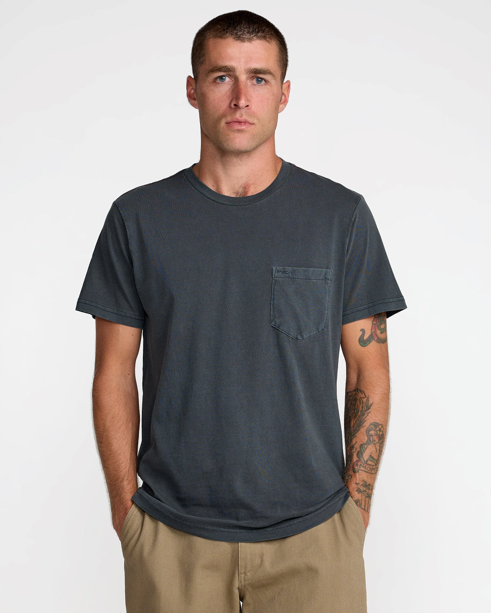 PTC 2 Pigment Short Sleeve Tee - Pirate Black | RVCA on sale