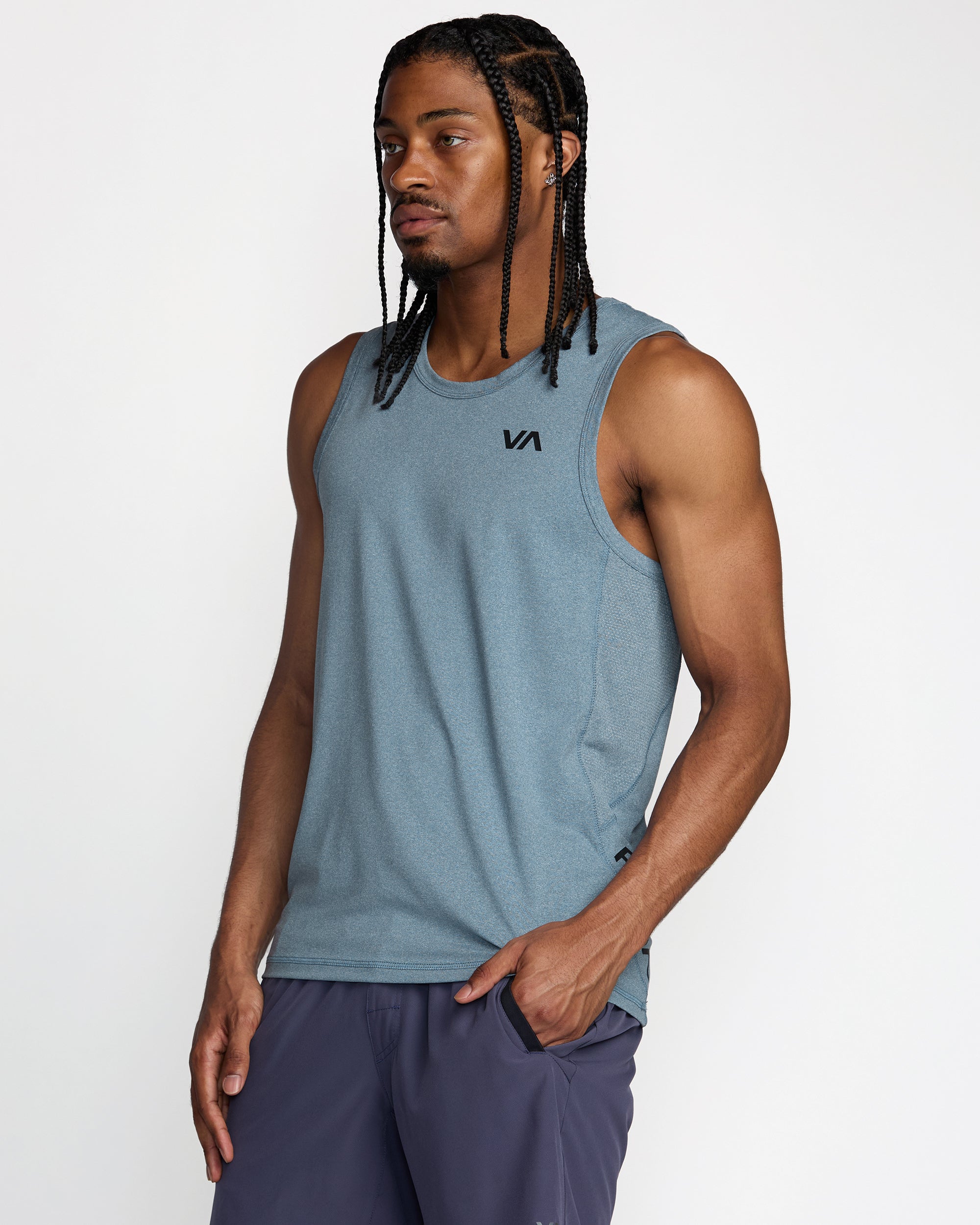 Sport Vent SL Tank - Vintage Navy Heather | RVCA online
